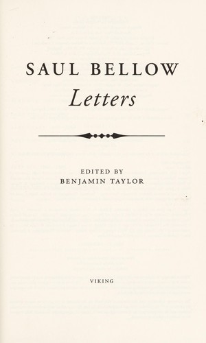 Saul Bellow: Letters