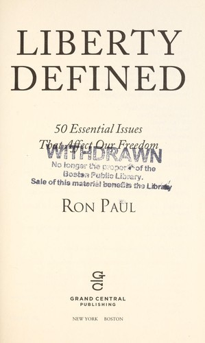 Liberty Defined: 50 Essential Issues That Affect Our Freedom