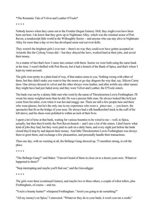 Outpost Romantic Tale Of Velvet and Leather O'Toole
