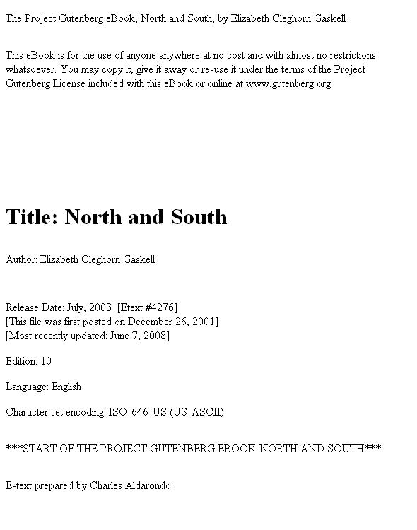 North and South