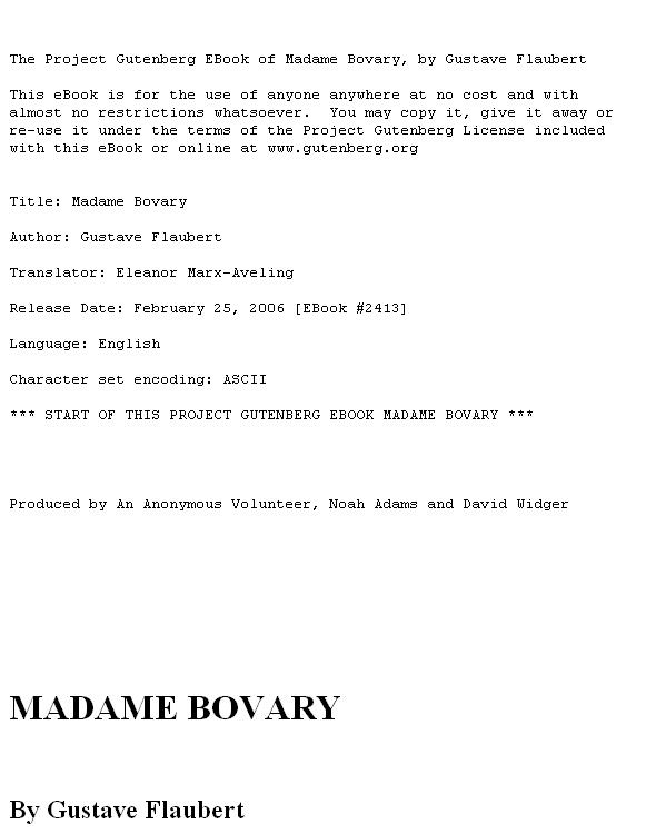 Madame Bovary