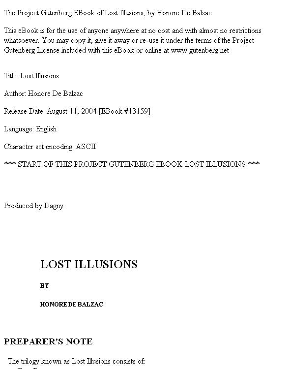 Lost Illusions