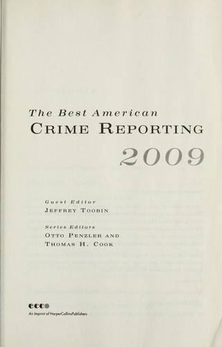 The Best American Crime Reporting 2009