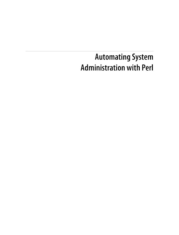 Automating System Administration With Perl