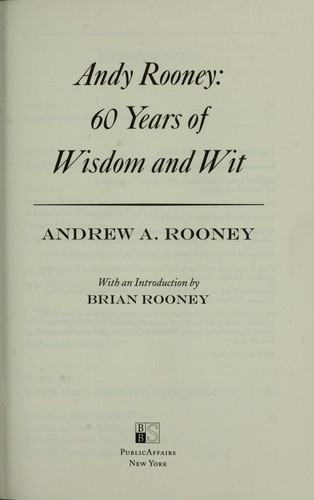 Andy Rooney: 60 Years of Wisdom and Wit