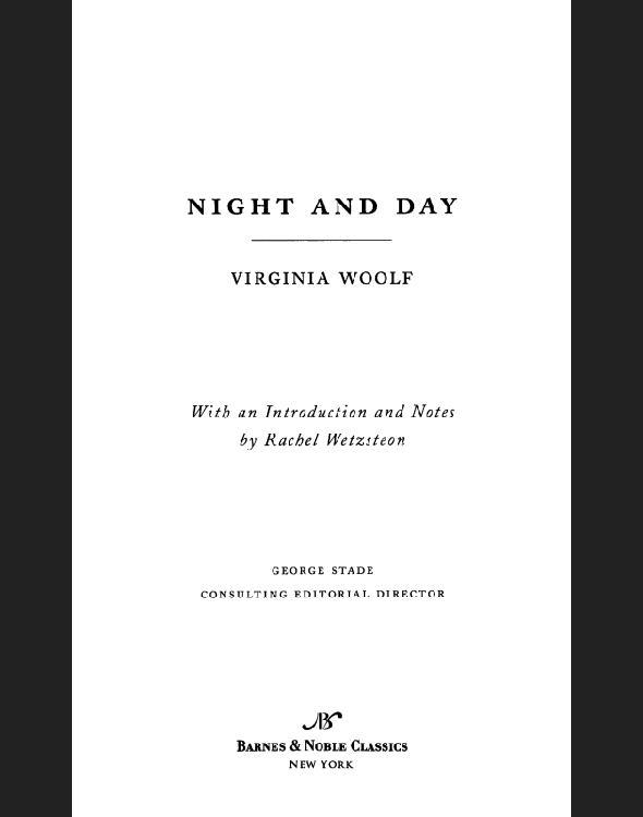 Night and Day (Barnes & Noble Classics Series)